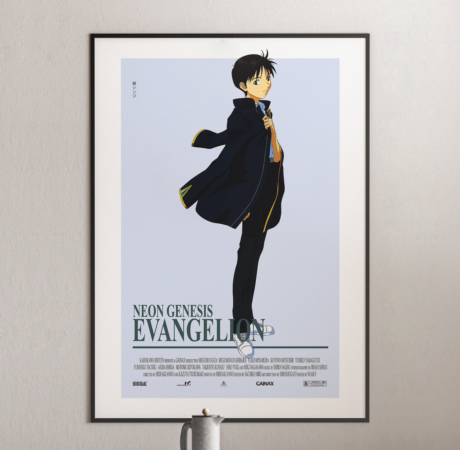 Shinji Ikari - Neon Genesis Evangelion, Cyberpunk Anime Poster